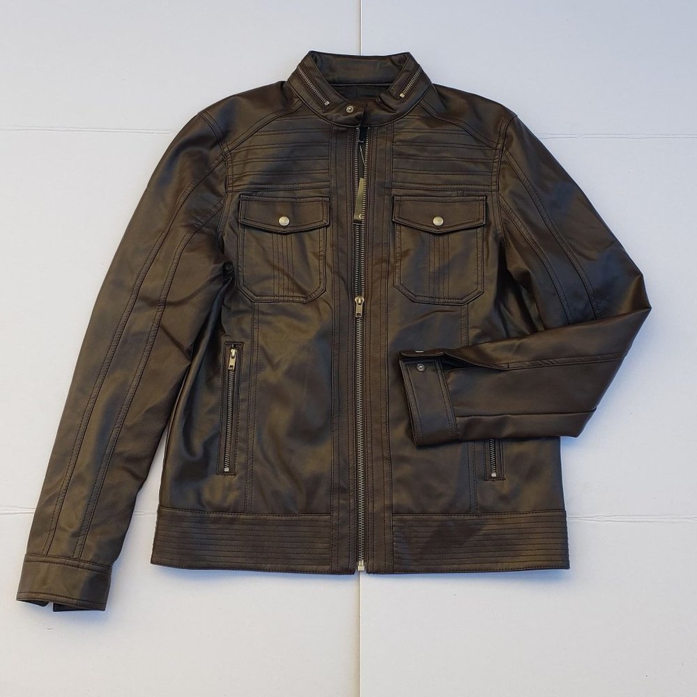 New G by GUESS Big Sur Faux-Leather Moto Jacket